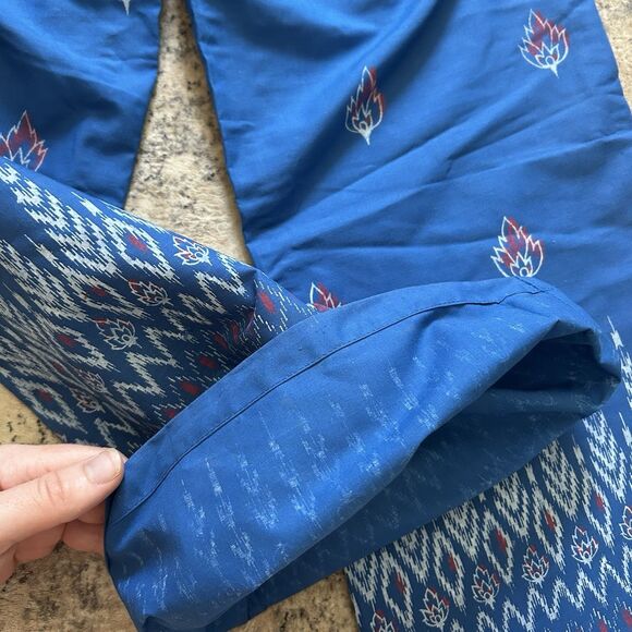 Womens Bohemian Wide Leg Flare High Rise Button Fly Pants Hippie Aztec READ***** - Picture 9 of 10